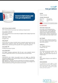Resim WTR TOZ pH MINUS 25 KG Havuz Suyu pH Düşürücü Toz 