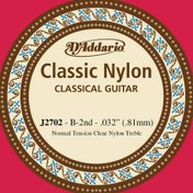 Resim D'Addario J2702 Normal Tension Tek Klasik Gitar Teli (B) 