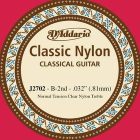 Resim D'Addario J2702 Normal Tension Tek Klasik Gitar Teli (B) 