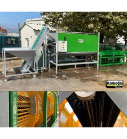 Resim Kadıoğlu Magnum 3 - 3 Metre Çift Tamburlu Fırçalı Yatay Ceviz Soyma Makinesi 