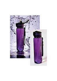 Resim Vagonlife Uzspace Pipetli Büyük Boy Tritan Su Matarası 1000ml Mor 