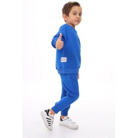 Resim Toontoy Kids Toontoy Erkek Çocuk Nakışlı Eşofman Takım Saks Mavisi 