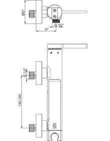 Resim Gildo Duş Bataryası Krom Mdb165 Gpd 