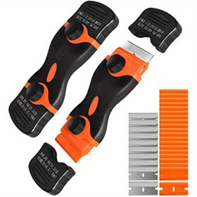 Resim 1 adet Christon Temizleme Bıçağı Seti - Dokulu Tutma Saplı Ergonomik Otomatik Film Çıkarıcı, Dayanıklı Plastik/Metal, 5 Ekstra Bıçak Dahil - Kolay Ekran & Sticker Çıkarma için Manuel İşletim 