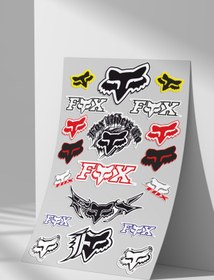 Resim Sticker Market Fox Sticker Seti, Düz Yüzeyler Için A4 Boyutu Çıkartma Etiket Seti 