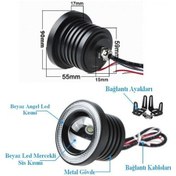 Resim Mercek Angel Ledli Sis Lambası Beyaz 