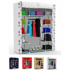 Resim Beyazpazar Metal Profilli Bez Dolap Metal Profilli Bez Gardırop İstanbul 
