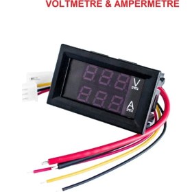 Resim Temiz Pazar Dijital Dual Voltmetre Ampermetre Volt Akım Ölçer Dc 0-100V 10A 