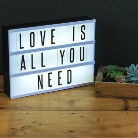 Resim Mena Rise Harflerle Işıklı Mesaj Veren Light Box LED Pano 