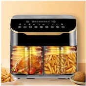 Resim Yui M45 Seramik Çift Hazneli Smart Airfryer 8 lt Yağsız Fritöz Teşhir 