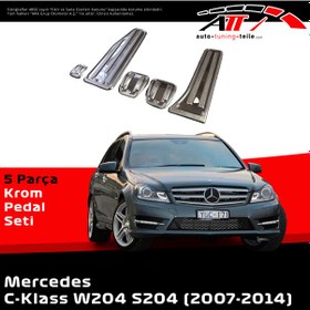 Resim Mercedes C Serisi W204 S204 Krom Pedal Seti 5 Parça Manuel 