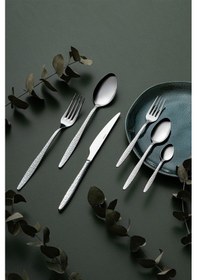 Resim Emsan Okaliptus 36 Parça 6 Kişilik Çatal Kaşık Bıçak Takımı Kutulu Gümüş 