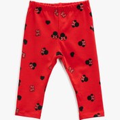 Resim Kız Bebek Minnie Mouse Baskılı Tayt Lisanslı Pamuklu 