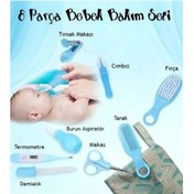 Resim NEXT TOPTAN 8 Parça Bebek Bakım Seti Mavi Renk 