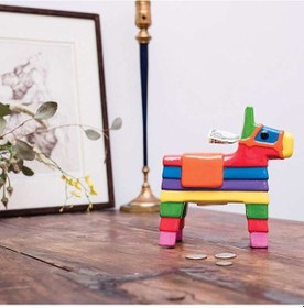 Resim Kikkerland Coın Bank Pınata Çok Renkli Seramik Kumbara 