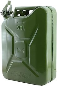 Resim Badem10 Metal Benzin Bidonu 20 Litre Akaryakıt Mazot Taşıma Doldurma Depolama Bidonu Dayanıklı Bidon 