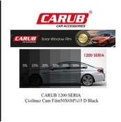 Resim Carub 1800 SERIA Uyumlu Çizilmez Cam Film 50X6M %15 D Black 