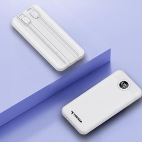 Resim Torima TRM-1015 Beyaz 10000mAh 2 Çıkışlı Taşınabilir Hızlı Şarj Dijital Göstergeli Powerbank 