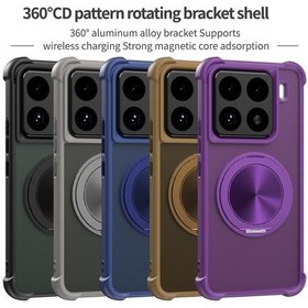 Resim Xiaomi 15 Cd Doku İçin 360 Derece Dönen Tutucu Magsafe Telefon Kılıfı Mor 