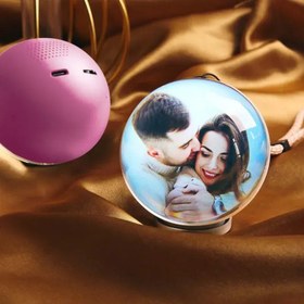 Resim Wi-Fi Version Glass Video Globe - Direct Video/Photo Transfer via App | Birthday &amp; Christmas Gift - Pink 