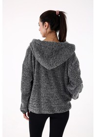 Resim Scorp Voyage Kadın Peluş Kapüşonlu Sweatshirt Gri Standart Çok Renkli 