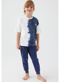 Resim U.S. Polo Assn. U.s. Polo Assn 1339 Garson İntense Creams Erkek Çocuk Kısa Kol Pijama Takım 001 