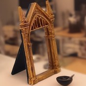 Resim 1 adet Klasik Gotik Kemerli Reçine Fotoğraf Çerçevesi, Dikey Masaüstü Gösterim, Kare Şekil, Sihirli Dünya Teması, Ev ve Ofis Dekoru için İdeal, Tatiller ve Doğum Günleri için Benzersiz Hediye 