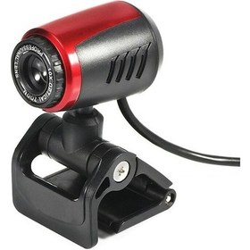 Resim Usb Kırmızı-siyah Klipsli Web Kamerası, 480p, Dahili Mikrofon, Manuel Odaklama 