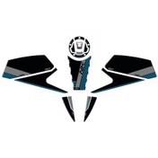 Resim GP Kompozit CF Moto 450 NK 2024 Uyumlu Tank Pad Mavi 