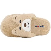 Resim Modella Life Kadın Ev Terliği Ayıcık Figürlü Peluş Ev Terliği Ses Yapmaz Taban Sıcak Şık Tasarım 