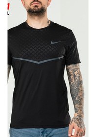 Resim Nike Ef-4571 Erkek Polyester Mesh T-shirt Siyah 