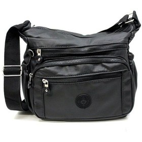 Resim Deri Postacı Çantası Siyah 