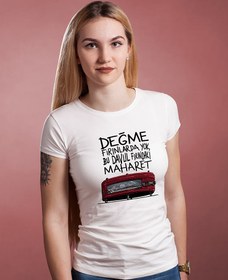 Resim Davul Fırınlı Kadın Tişört 