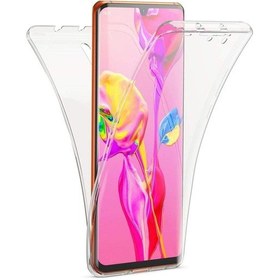 Resim Prolysus Huawei P30 Uyumlu 360 Derece Kılıf Full Tam Koruma Ön Arka Şeffaf Kılıf 