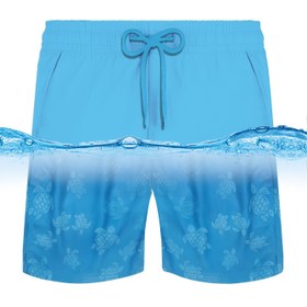 Resim Erkekler için [Rahat Kalıp] Çiçek Desenli, Çift Katmanlı File Astarlı ve Ayarlanabilir İpli Bel ile Hızlı Kuruyan Yüzme Şortları - Hafif Polyester, Plaj ve Su Aktiviteleri için İdeal 