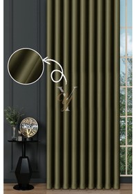 Resim Blackout Fon Perde V-2036 Asker Yeşili Askeri Yeşil 