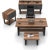 Resim Yurudesign Marken ABCD Ofis Büro Masa Takımı MN09-BA Barok-Antras 