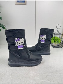 Resim Nstil Alves Unisex Kadın - Erkek - Çocuk Kar Botu İçi Kürklü Cırt Cırtlı Kaymaz Taban Ayakkabı 802 Hello Kitty 