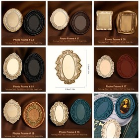 Resim Yeni Gelenler 3D Fotoğraf Çerçevesi Mum Mühür Damgaları İnce Kabartmalı Damga Pirinç Başlı Tebrik Kartları, Hediye Defterleri ve Zarf için 