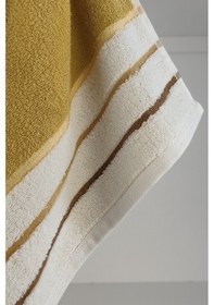 Resim İpliği Boyalı Ucu Çizgili El Yüz Havlusu-%100 Pamuk Havlu 