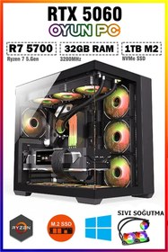 Resim DMC N315 (PUBG,GTA 5) Ryzen 7 5700,32gb Ram 1tb M.2,8gb Rtx5060 Sıvı Soğutmalı Oyuncu Bilgisayarı 