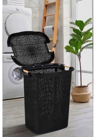 Resim Woow Kirli Sepeti Ve Çamaşır Sepeti - Plastik Sepet- Siyah 