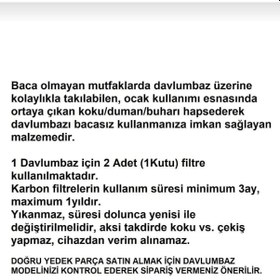 Resim Beko Uyumlu Bde 6062 S Beyond Ankastre Davlumbaz Karbon Filtre Robin 2li 1çift Bacasız Aspiratör Filtresi 