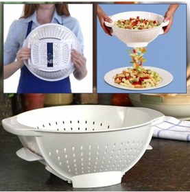 Resim Makarna Süzgeci - Akıllı Makarna Süzgeci Siyah 