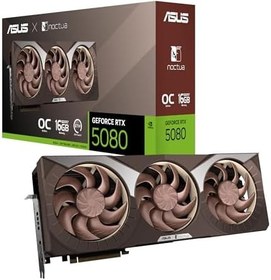 Resim ASUS GeForce RTX 5080 16GB GDDR7 Noctua OC Edition oyun grafik kartı (Nvidia RTX5080, NVIDIA Blackwell, DLSS 4, PCIe 5.0, 2X HDMI 2.1b, 3X DisplayPort 2.1b, RTX5080-O16G-NOCTUA) 