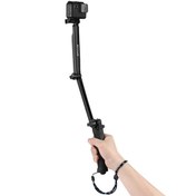 Resim Puluz 3 Yönlü Kavrama Katlanabilir Tripod Selfie-stick Monopod 