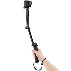 Resim Puluz 3 Yönlü Kavrama Katlanabilir Tripod Selfie-stick Monopod 