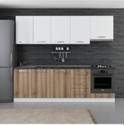 Resim Minar 250 Cm Mutfak Dolabı Beyaz Dore 250-D5 Beyaz 