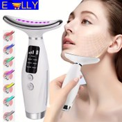 Resim 7 Renkli LED Boyun ve Yüz Güzellik Aleti - Lityum Pil ile USB Şarj Edilebilir Masaj Aleti, Koku Olmayan, Çok Fonksiyonlu Kadın Cilt Bakım Aleti 