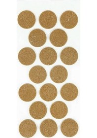 Resim Furndiy Kendinden Yapışkanlı Yuvarlak Keçe 30 Mm Kahverengi 18 Parça Kahverengi 